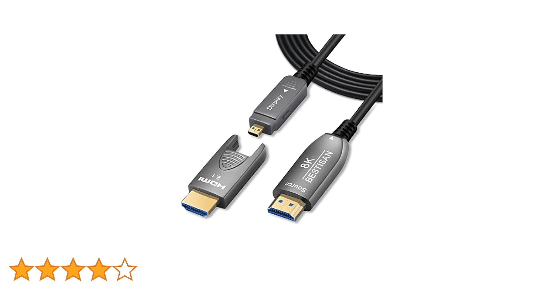 8K 配管用着脱式光ファイバーHDMIケーブル 30m Amazon | BESTISAN 配管用脱着式 HDMI AOCケーブル 8K